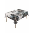 thumbnail image 1 of Chinese Ink Painting Table Cloth, Waterproof Tablecloth for Rectangle Tables, Mountain Cloud Modern Art Reusable Washable Fabric Table Cover for Restaurant Kitchen Dining Tables 60"x120", 1 of 9