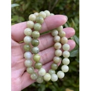 GAF TREASURES Chinese Jade Crystal Bead Bracelet 8mm, Wholesale Genuine Chinese Jade Stretch Gemstone Bracelet, Gift for Men & Women (1)