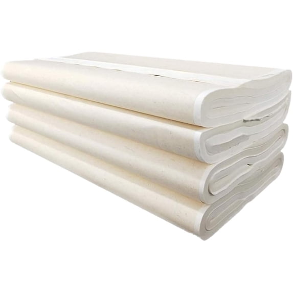 Chinese Japanese Calligraphy Xuan Paper, Rice Paper Sumi Calligraphy Paper for Calligraphy Brush Ink Writing, Painting Without Grids 100 Sheets/Bag,13.4X 26.7inch, Sheng (Raw) Xuan