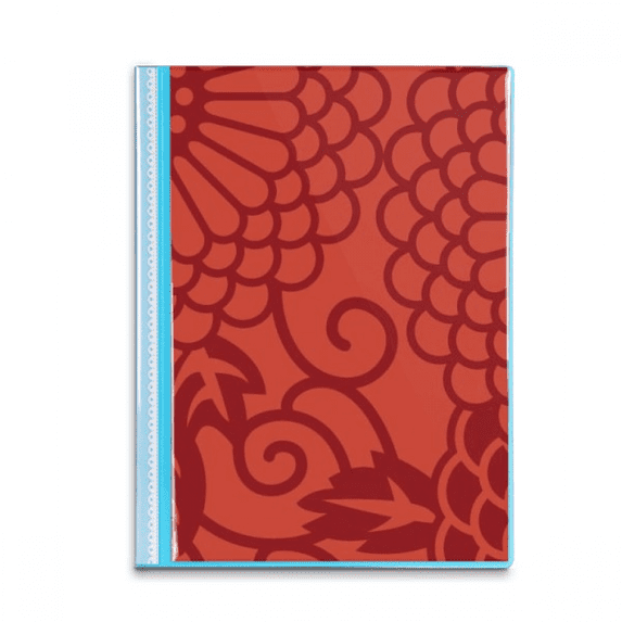 Chinese Japanese Style Asia Flowers Pattern Book Sheet Protectors Portfolio Binder Folder