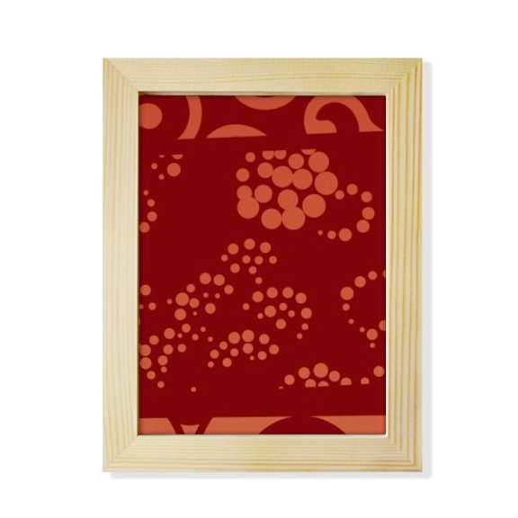 Chinese Japanese Style Asia Wave Dot Pattern Desktop Adorn Photo Frame Display Art Painting Wooden