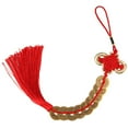 thumbnail image 1 of Chinese Knot Feng Shui Lucky Wealth 3/6/8/9/10 Coins For Home Car Hanging Tassel, 1 of 19