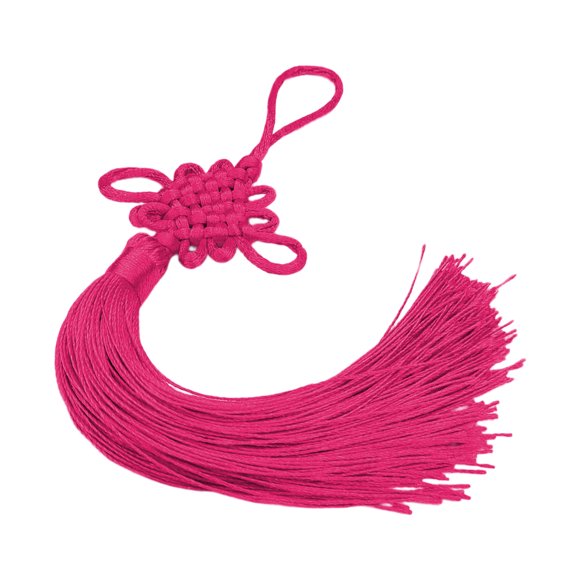 Chinese Knot with Tassels Festival Knot Pendant Ornament Handmade Chinese Knotting Cord for Home Car Decorations