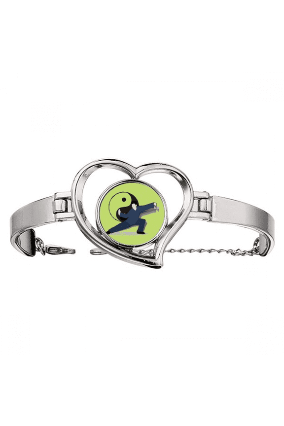 Chinese Kung Fu Tai Boxing Gossip Bracelet Heart Jewelry Wire Bangle