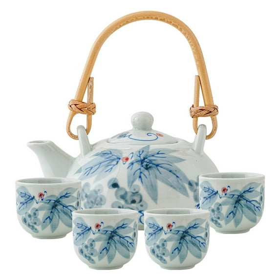 Chinese Kung Fu Tea Set, Japanese Travel Teaware, Porcelain Teapot for Travel, Home, Outdoor, Office