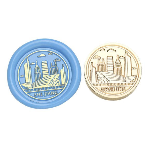 Chinese Landmark Building Pattern Seal Stamp Head for Scrapbooking Art Craft