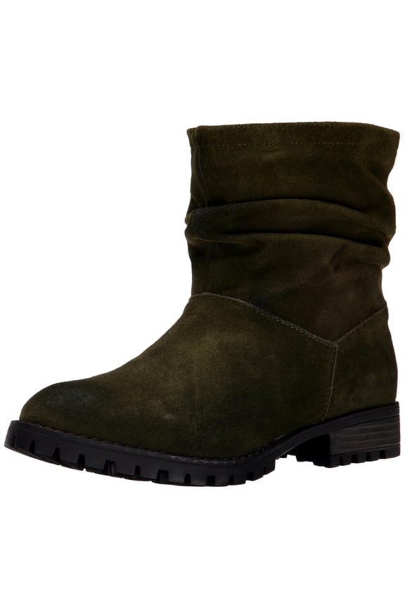 Flip Slouch Bootie Olive Burnished FLIP-OLV Women's Size 6