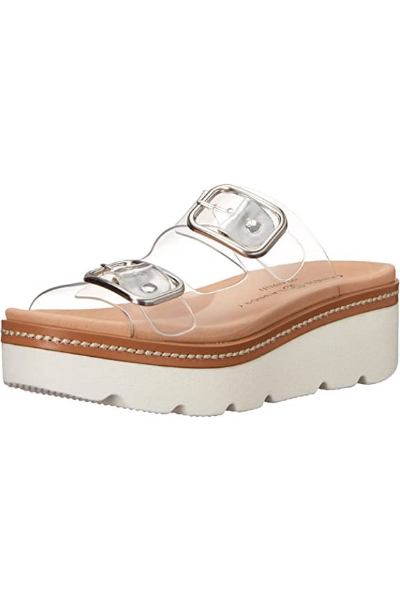 Womens Surfs Up Clear Platform Slide Casual Shoes
