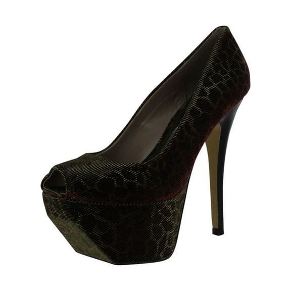 Chinese Laundry Women's Brite Lights High Heel Pumps Shoes, Brown/Multi, 7.5