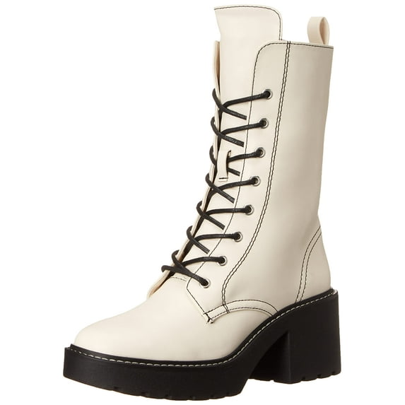Chinese Laundry Women's Harker Combat Boot, Cream, 6