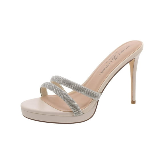 Chinese Laundry Womens Friendly Faux Leather Embellished Heels