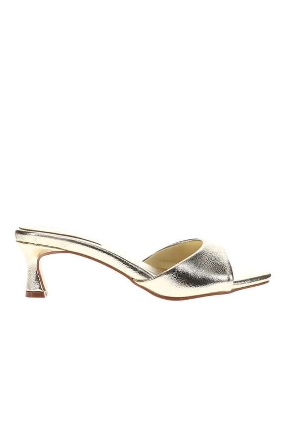 Womens Lomita Metallic Square Toe Kitten Heel Pumps Dress S