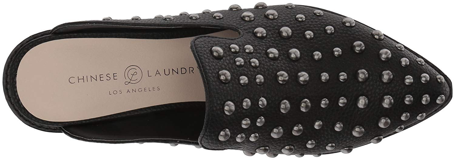 Chinese Laundry Womens Mollie Mule Shoe Rough Tumble Black 10