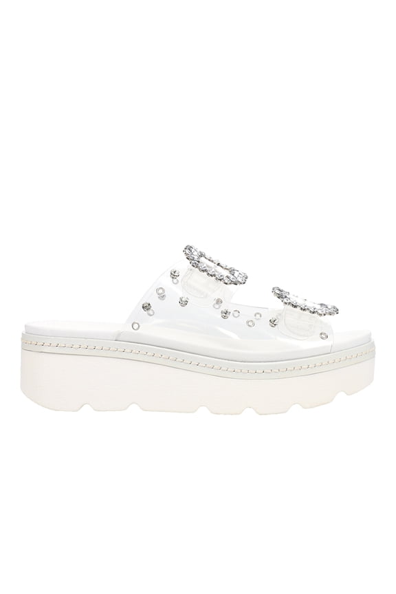 Womens Surf Rhinestone Platform Slide Casual Shoes