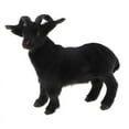 thumbnail image 1 of Chinese Lucky Animal Sheep Lamb Statue Plush Toys Black 19x17x5.5cm, 17cm Height, 1 of 6