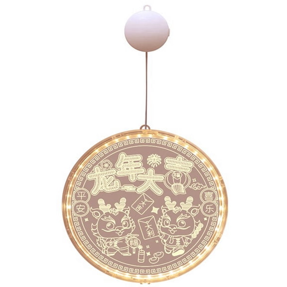 Chinese Lunar New Year Decorations Chinese New Year Festival Lights Strings Hanging Pieces Glowing Ambient Lights, A