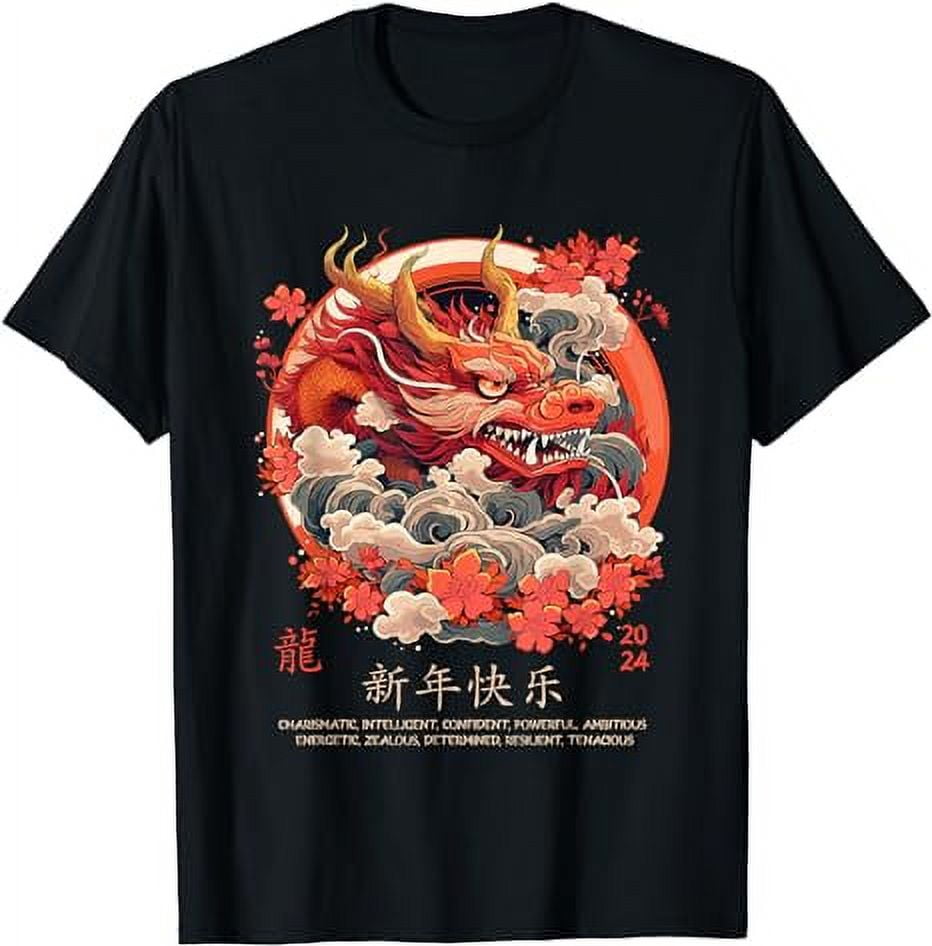 Chinese Lunar New Year Dragon Traits 2024 Year Of The Dragon T-Shirt ...