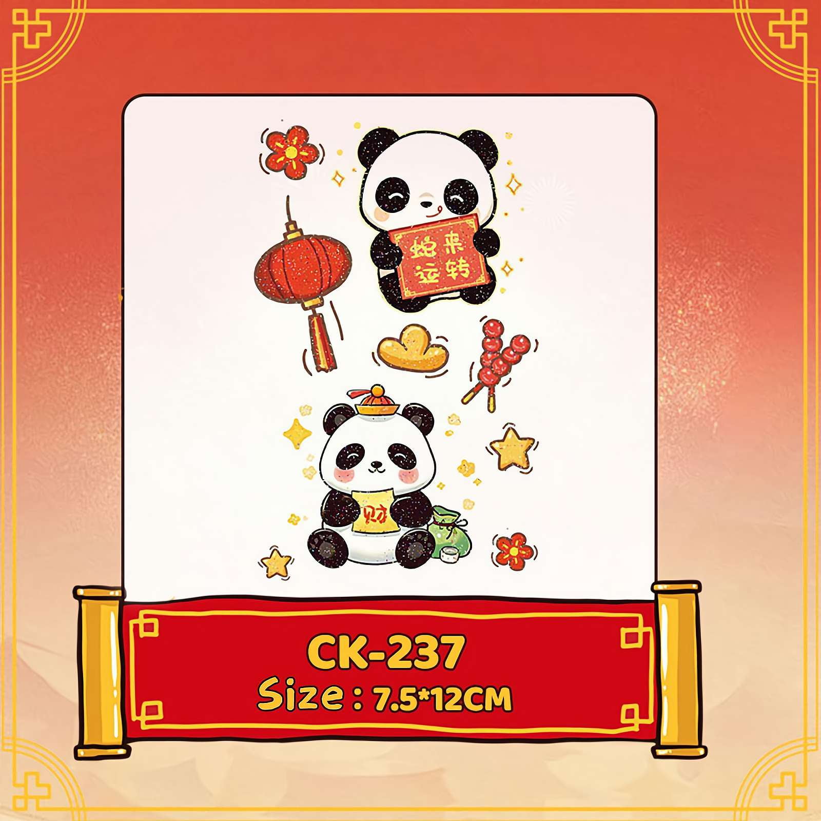 Chinese Lunar New Year Tattoo Stickers, 2025 Year of The Snake Tattoo