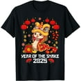 Chinese Lunnar New Year Snake the Year of the Snake 2025 TShirt,Light