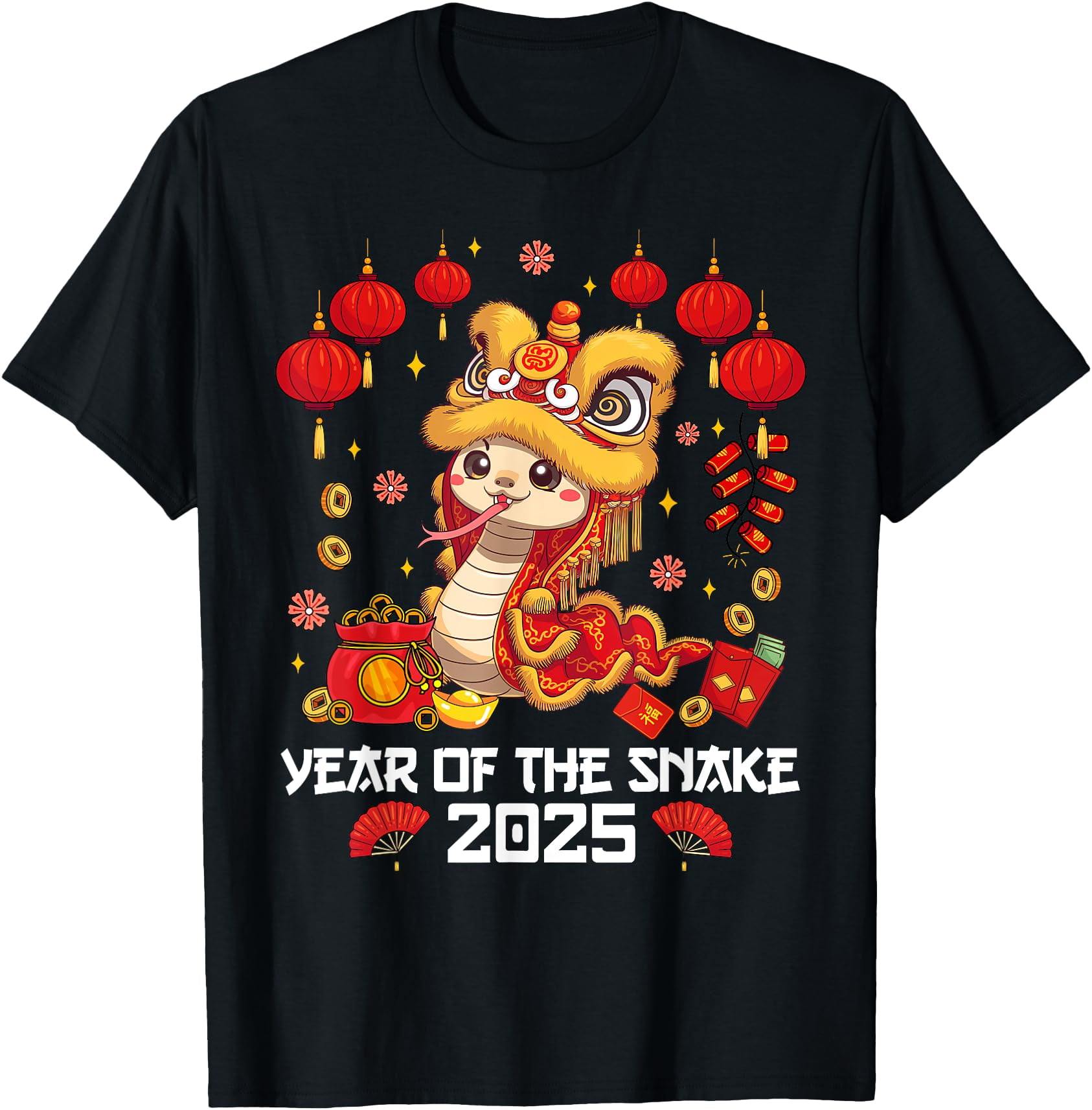 Chinese Lunnar New Year Snake the Year of the Snake 2025 TShirt,Red