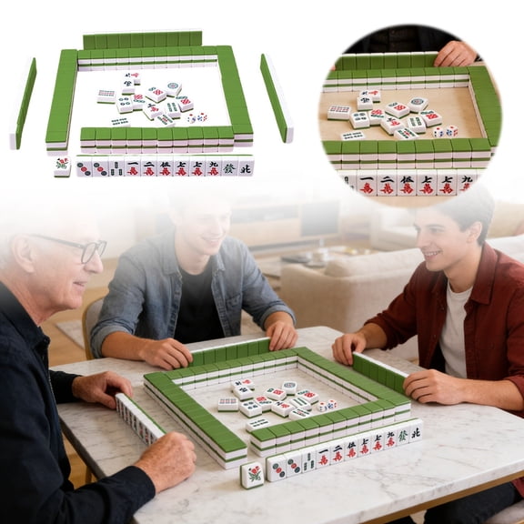 Chinese Mahjong Game With Complete Tiles For Family Entertainment And Strategy Game Nights Organizers And Storage Board And Games Family Game Table for Pool Addition War Game Architect Game 5x7