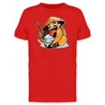 thumbnail image 1 of Chinese Man Eating Rice Cartoon Tee Men's -Image by Shutterstock, 1 of 2
