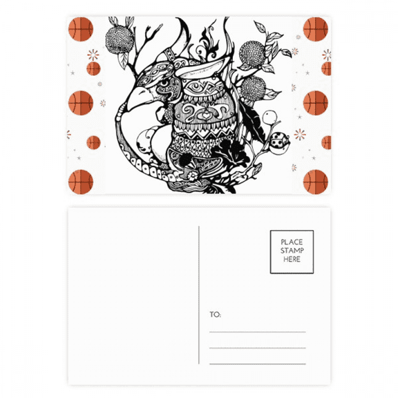 Chinese Masterpiece Mountains Rivers Drawing Basketball Postcard Set Thanks Card Mailing Side 20pcs