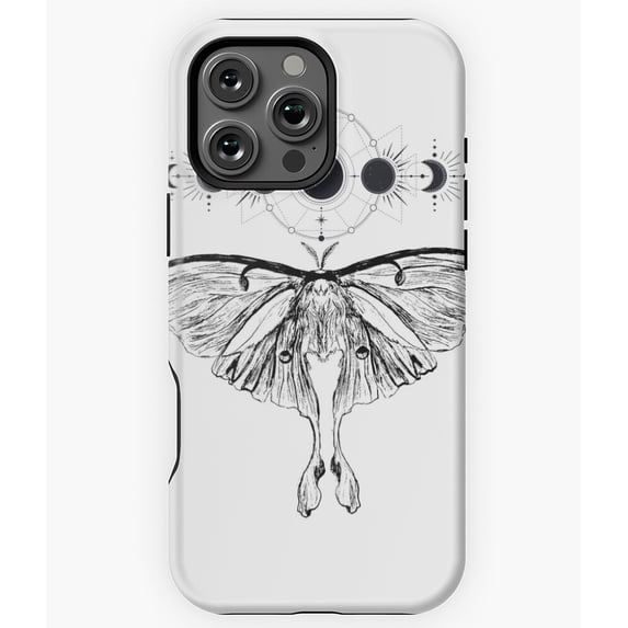 Chinese Moon Moth Beautiful Insect Art - Trendy Everyday Phone N5624 Phone Case for iPhone 17 16 15 14 13 12 11 Pro Max