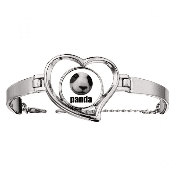 Chinese National Treasure Animal Panda Bracelet Heart Jewelry Wire Bangle