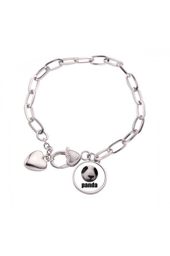 Chinese National Treasure Animal Panda Heart Chain Bracelet Jewelry Charm Fashion