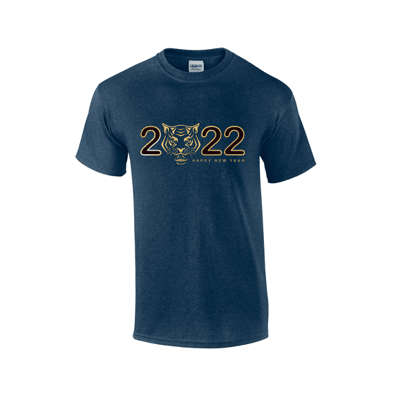 Chinese New Year 2022 Year of the Tiger Men's Short Sleeve T-shirt Graphic Tee-Heather Navy-xl