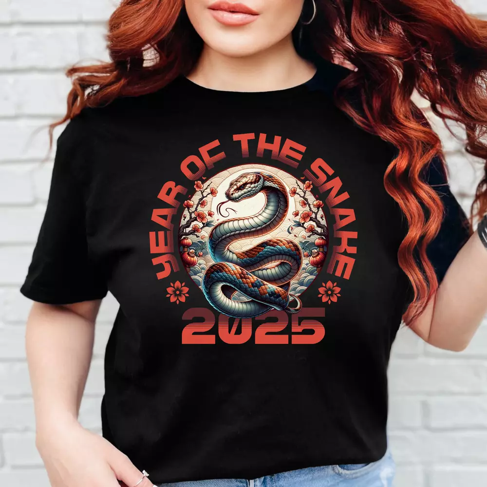 Chinese New Year 2025 Snake Unisex TShirt Year of the Snake, Lunar