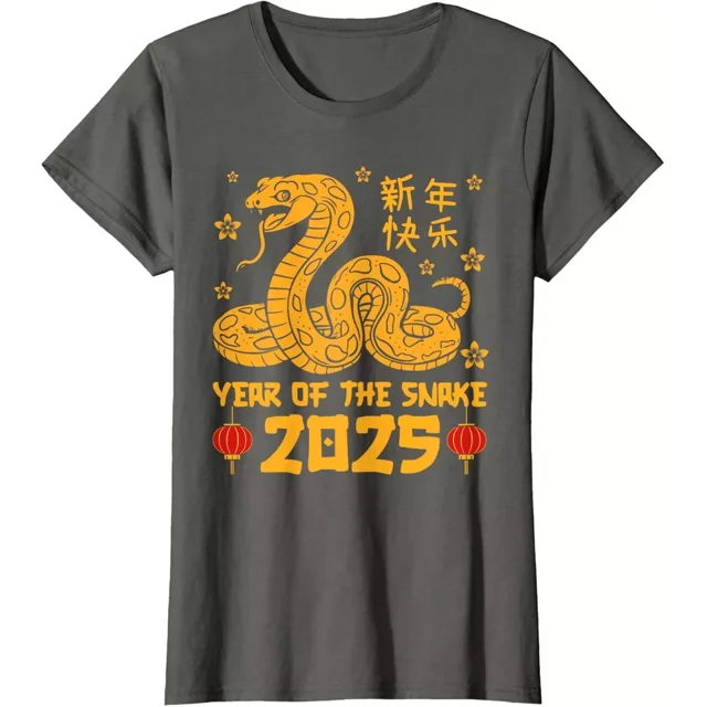 Chinese New Year 2025 Year Of The Snake Animal Cool Ladies' Crewneck T