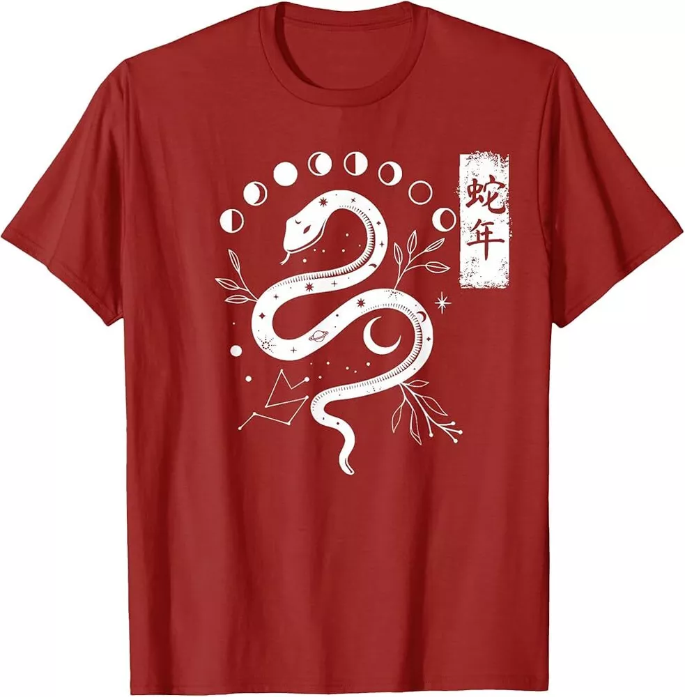 Chinese New Year 2025 Zodiac Year of Snake For Kid Women Men TShirt