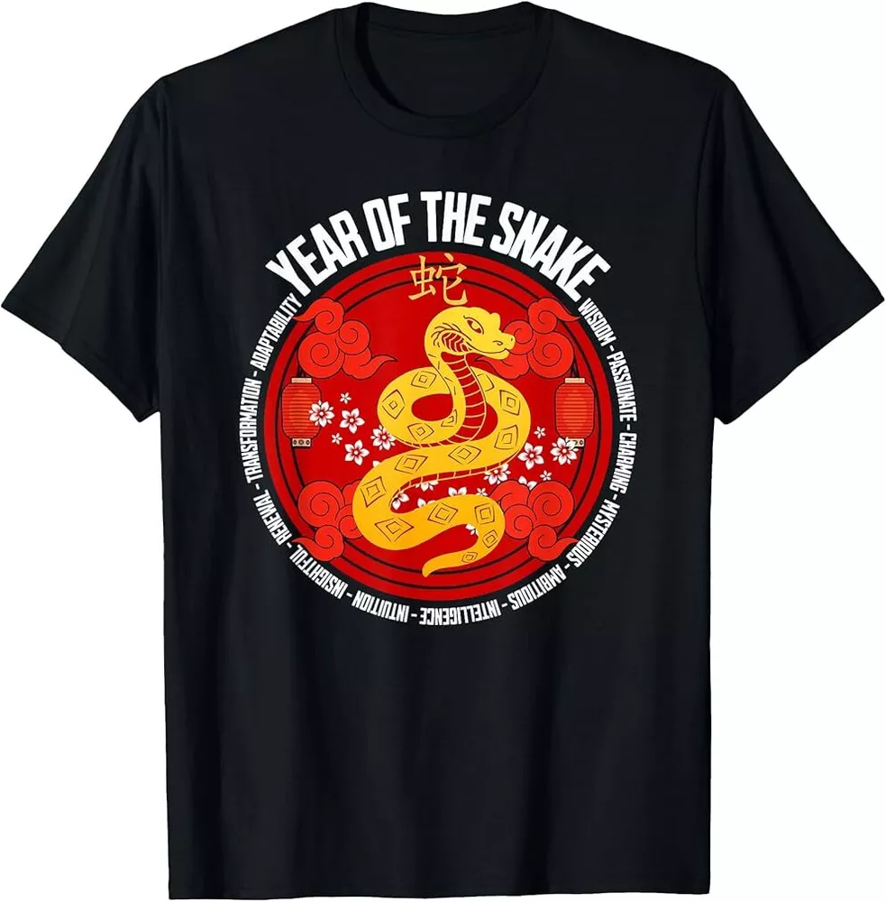 Chinese New Year 2025 Zodiac Year of Snake For Kid Women Men TShirt