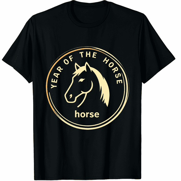Chinese New Year 2026 Year of The Horse Graphic T-Shirt for Men and Women