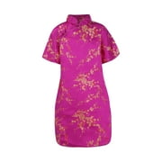 Chinese New Year Clothing for Girls Stand Up Collar Vintage Qipao Toddler Girls Chinese Cheongsam Princess Dress