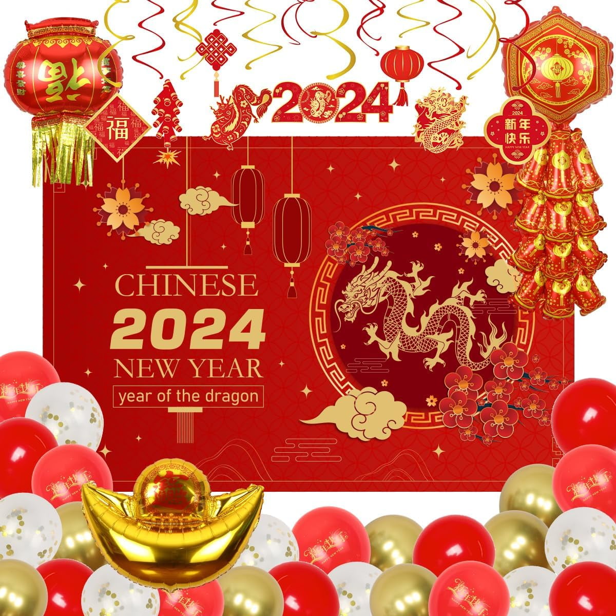 Chinese New Year Decoration 2024 Year of the Rabbit 2024 Decorations