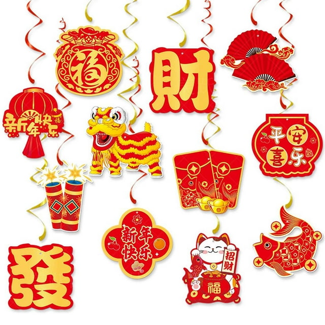 Chinese New Year Decorations 2025, Lunar New Year Decorations Spring