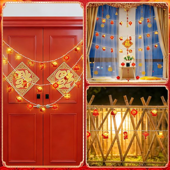 Chinese New Year Decorations, 2026 Chinese New Year String Light 20 Led Light for Spring Festival Decorations$$Home Decor, Kitchen, & Other