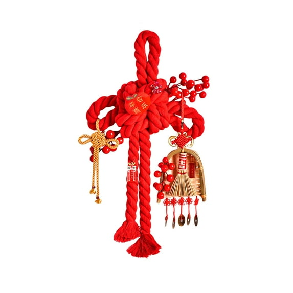 Chinese New Year Decorations, Handmade Chinese Knot Pendant Red Hanging Ornament Lucky Pendants Lantern for Luna New Year Spring Festival Home Office Car Tree Decorations