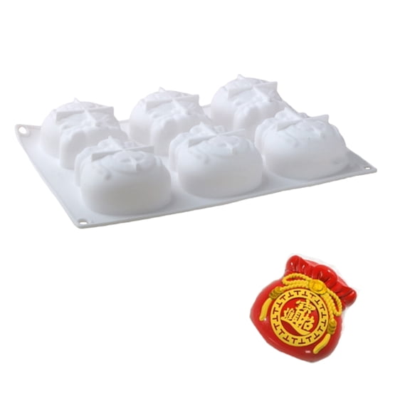 Chinese New Year Fu Character Cake Molds Silicone Baking Tool Suitable for Festival Dessert and Cultural Celebration