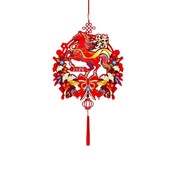 Chinese New Year Hanging Decorations New Year Pendants Horse Felt Waterproof Office Bedroom Living Room