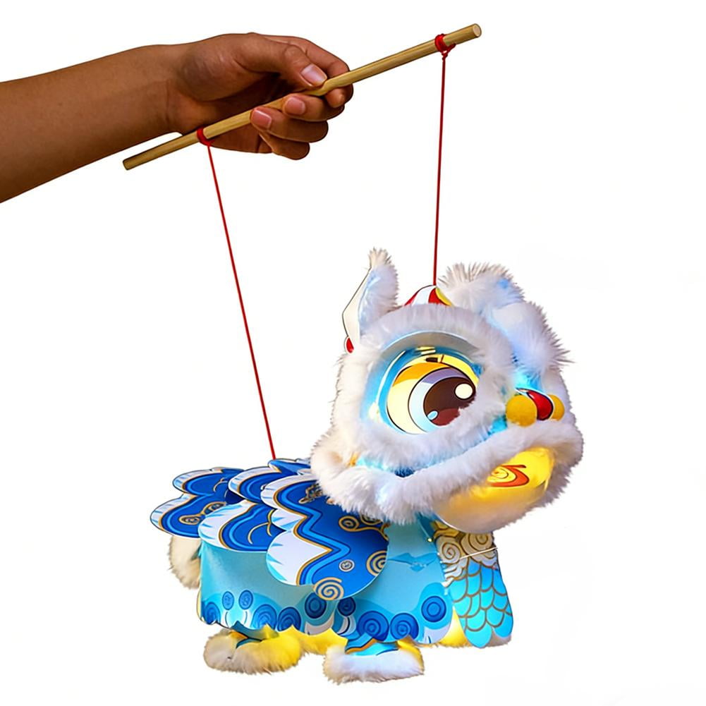 Spring Paper Toy Chinese New Year Lion Dance Lantern Kit, Chinese New Year 2026 DIY ...