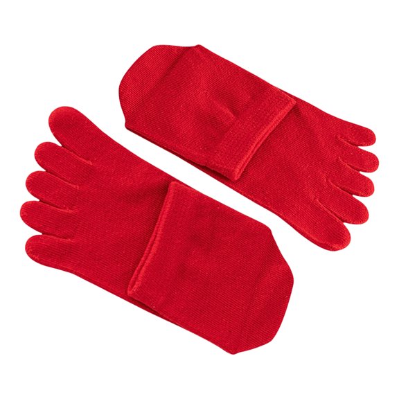 Chinese New Year Luck Cotton Five Finger Socks Good and Prosperity Women Men Middle Tube Split Toe Socks Gift