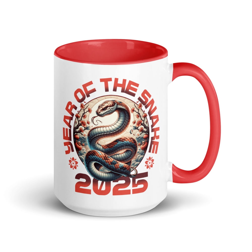 Chinese New Year Mug with Color Inside, Lunar New Year 2025 Year of