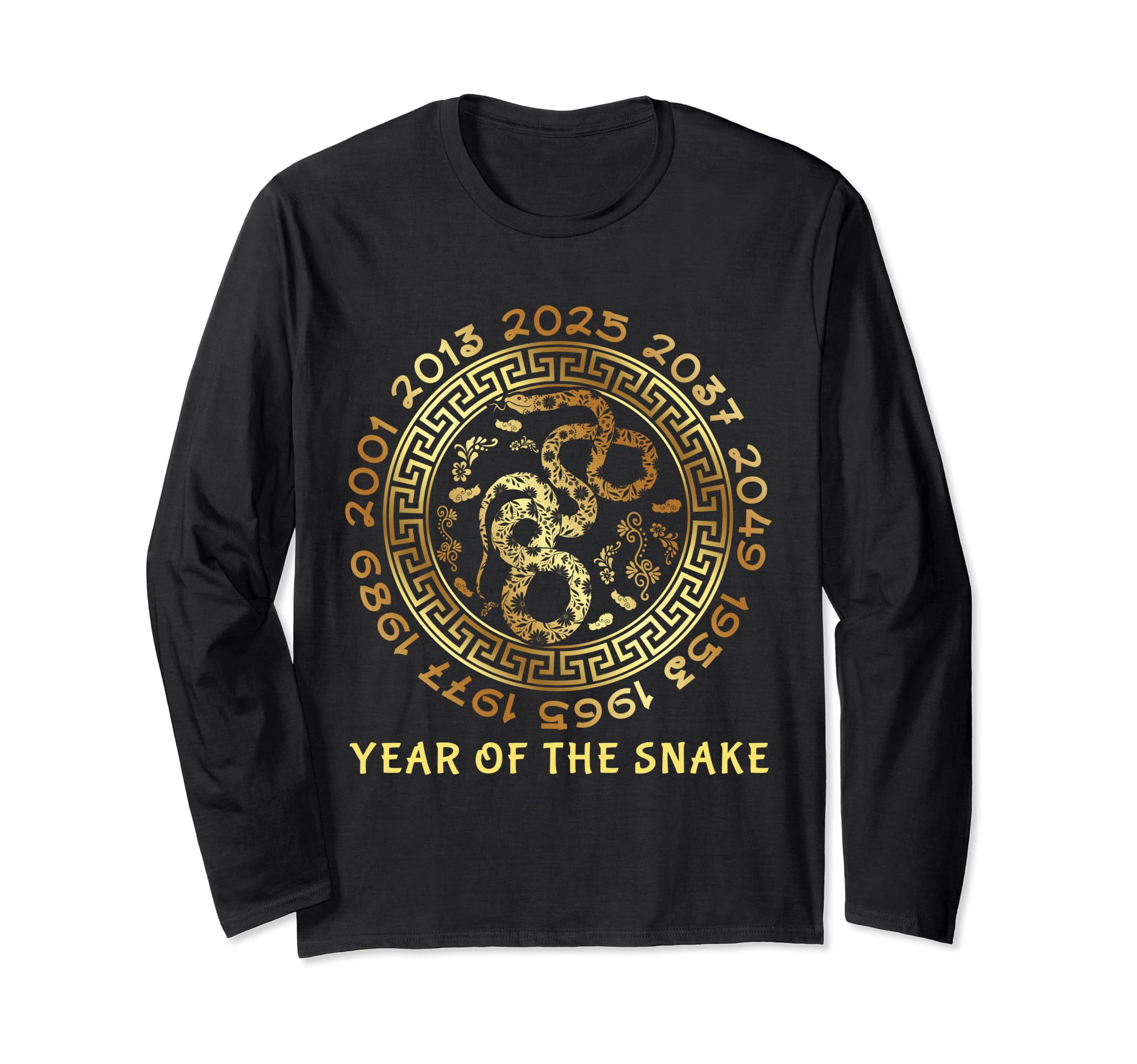 Chinese New Year Of The Snake Chinese Zodiac Year 2025 Long Sleeve TShirt