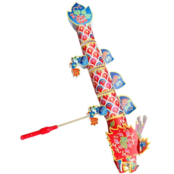 Chinese New Year Paper Dragon Dance Light Paper Craft Toy LED Light Adult Party Props Holiday Decoration Dragon Toy