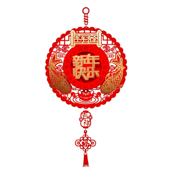 Chinese New Year Pendant Spring Festival Fu Luck Decoration Pendants Scene Layout Wall Hanging