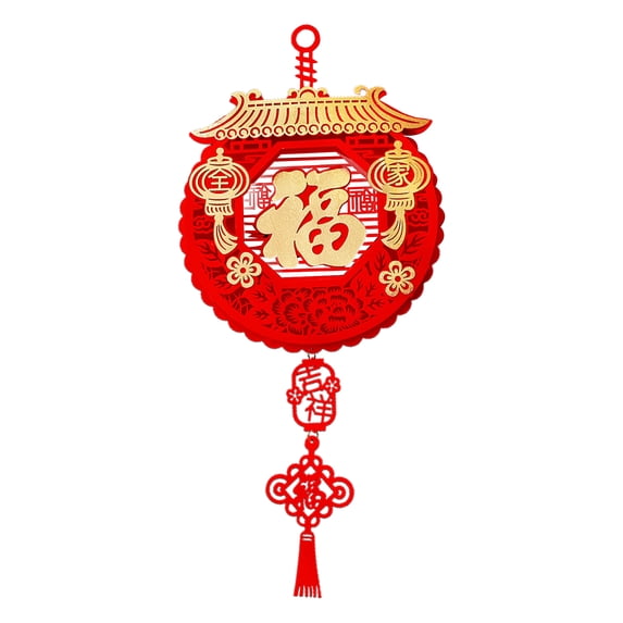 Chinese New Year Pendant Spring Festival Fu Luck Decoration Pendants Scene Layout Wall Hanging